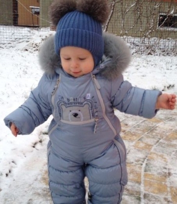 детский зимний комбинезон для мальчика gnk фото